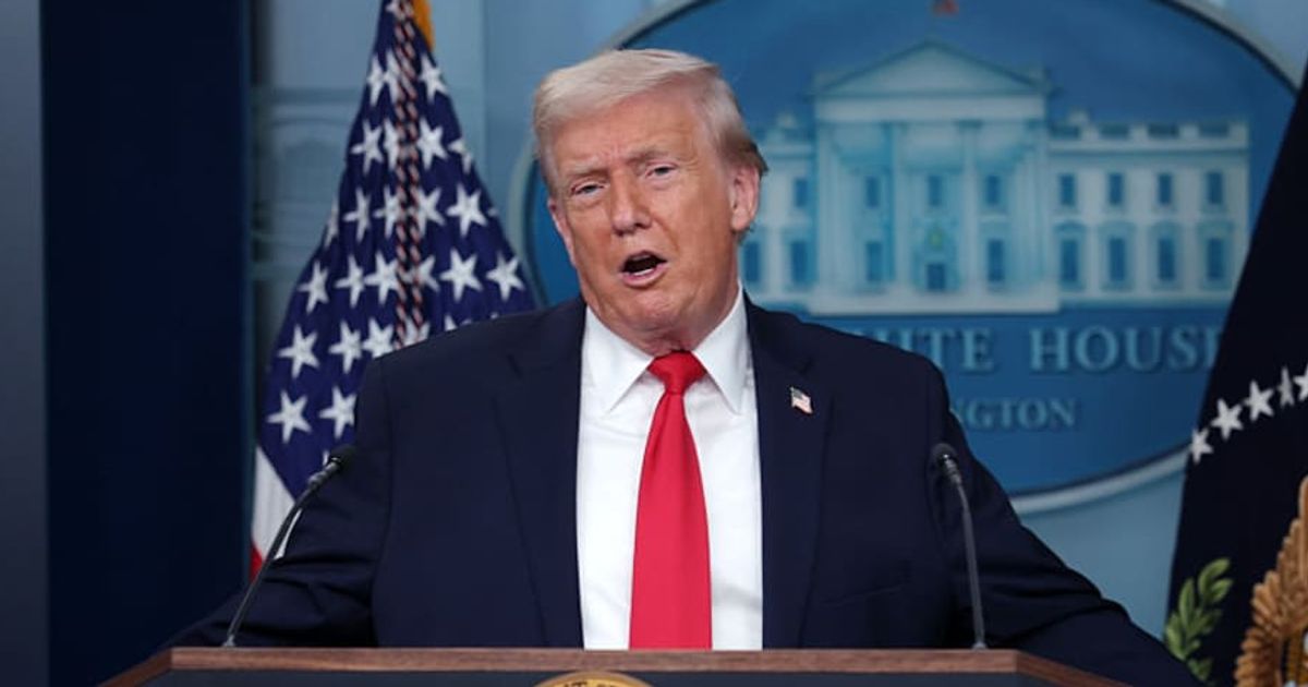 President Donald Trump marked the one-year anniversary of his return to the White House with a press briefing, where he reflected on what he described as a highly successful first year back in office (Kevin Dietsch/Getty Images)