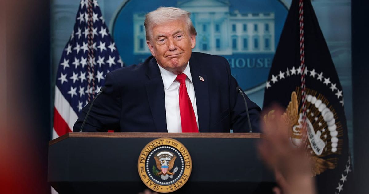 President Donald Trump criticized the Biden administration for allowing millions of criminals into the United States (Getty Images) 