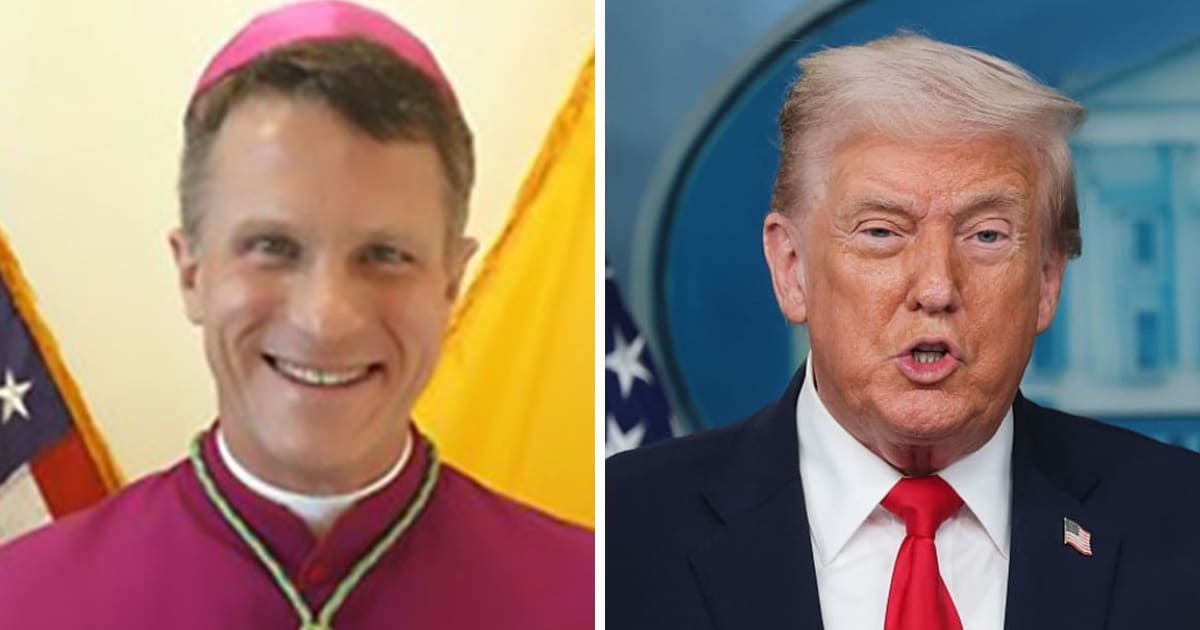 Archbishop Timothy Broglio said disobeying immoral orders can be acceptable but risky for troops, adding they must speak out even if leaders may not listen (Screengrab/@Palamors/X, Getty Images)
