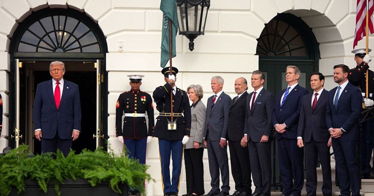 Trump invited his National Security Adviser and Secretary of State, who holds both roles, to stand for recognition before the Davos audience (Photo by Andrew Harnik/Getty Images)