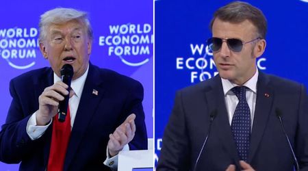 Trump mocks Emmanuel Macron’s sunglasses during Davos speech, draws laughs from audience