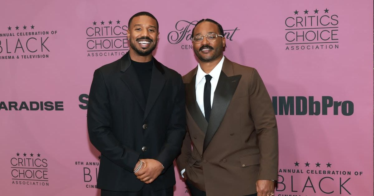 Michael B Jordan and Ryan Coogler attend The Critics' Choice Association's 8th Annual Celebration of Black Cinema & Television at Fairmont Century Plaza on December 09, 2025, in Los Angeles, California (Matt Winkelmeyer/Getty Images)