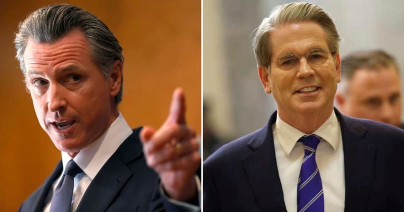 Gavin Newsom slams Scott Bessent’s ‘Sparkle Beach Ken’ remark at Davos