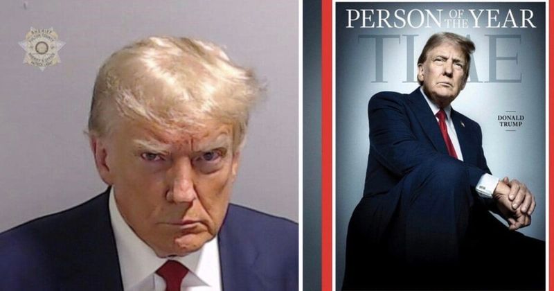 Trump posts Georgia mugshot vs Time cover in viral ‘How it started vs how it’s going’ flex