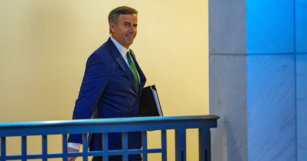 CIA Director John Ratcliffe arrives for a closed-door meeting with lawmakers on Capitol Hill on December 9, 2025, in Washington, DC (Andrew Harnik/Getty Images)