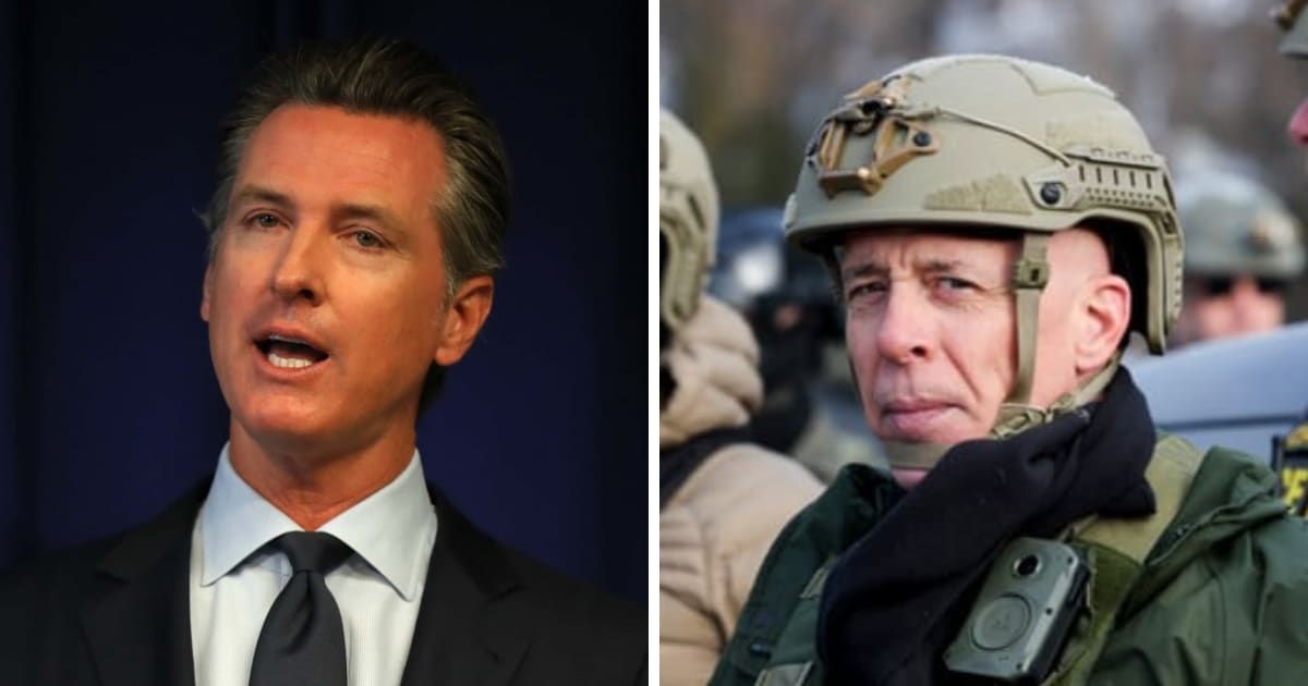 Gavin Newsom and Border Patrol Chief Greg Bovino traded claims over ICE cooperation and enforcement priorities (Getty Images)
