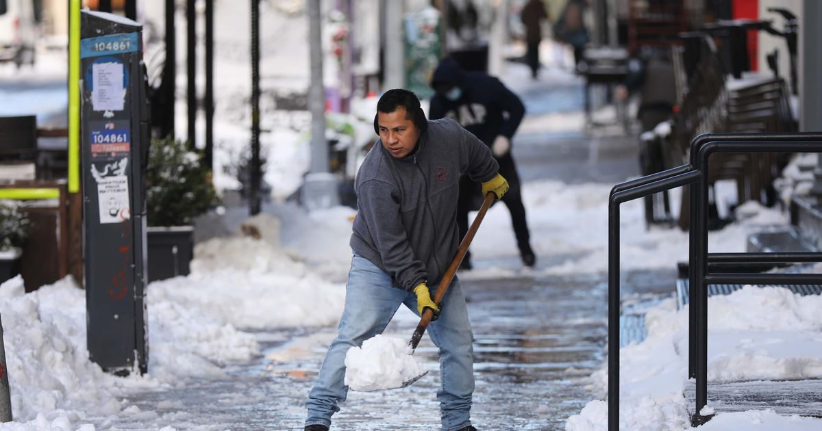 A massive winter storm has placed 200 million people on alert as emergencies spread nationwide (Getty Images)