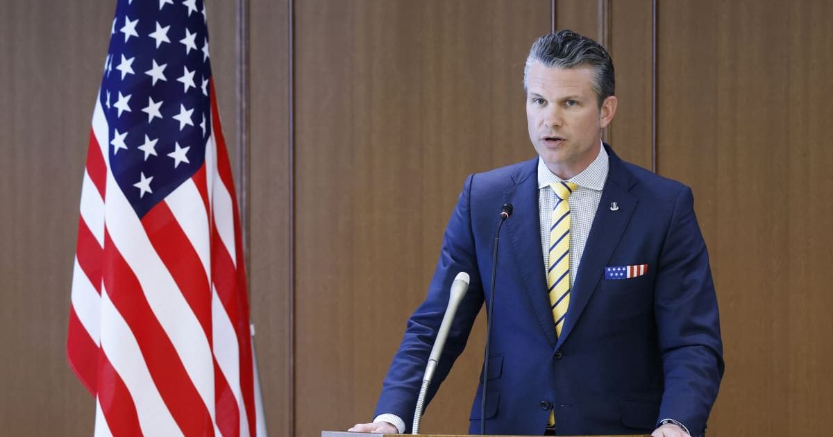 Pete Hegseth backed ICE, writing on X, 'Thank God for the patriots of @ICEgov, we have your back 100%. You are SAVING the country' (Getty Images)