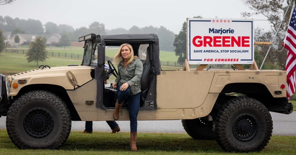 Marjorie Taylor Greene criticized GOP for $6 billion refugee funding, contrasting it with ICE enforcement and calling the policies contradictory and confusing for voters (Getty Images)