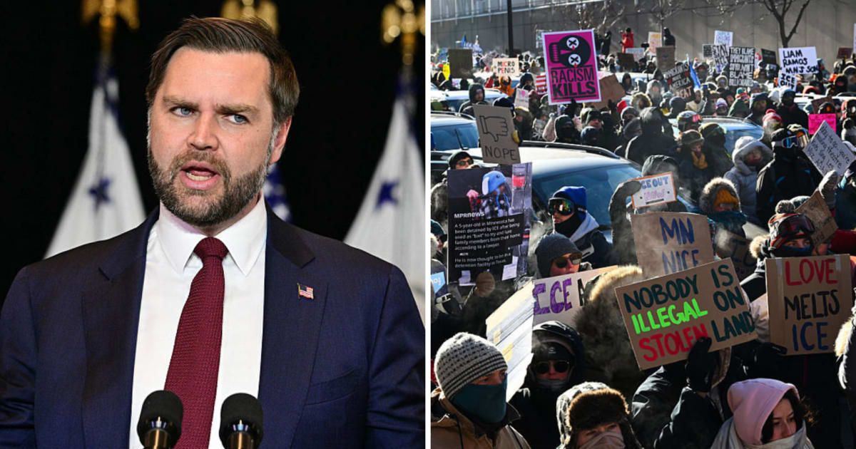 JD Vance said 'far-left agitators working with local authorities' caused 'engineered chaos' that led to the deadly confrontation involving Alex Jeffrey Pretti (Getty Images)
