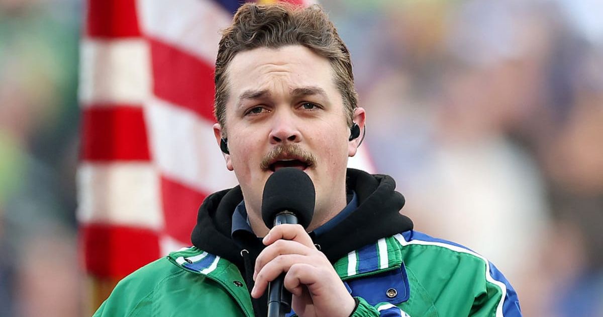 Zach Top performs the National Anthem prior to a game between the Los Angeles Rams and the Seattle Seahawks in the NFC Championship game at Lumen Field on January 25, 2026, in Seattle, Washington (Getty Images)