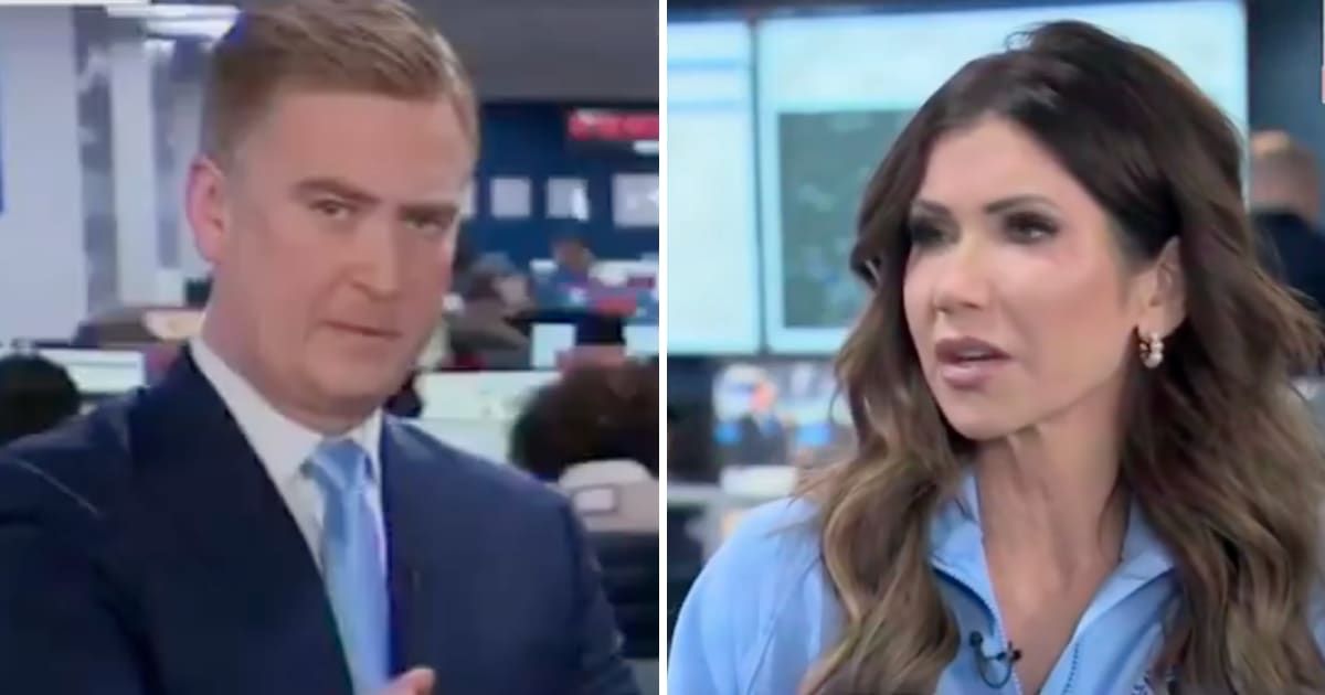 Fox News White House correspondent Peter Doocy questioned Homeland Security Secretary Kristi Noem about the fatal shooting of protester Alex Pretti on Sunday, January 25 (Fox News/Screengrab)