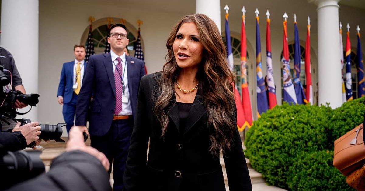 Homeland Security Secretary Kristi Noem said at a Saturday news conference that the incident “looks like a situation where an individual arrived at the scene to inflict maximum damage on individuals and kill law enforcement.” (Getty Images)