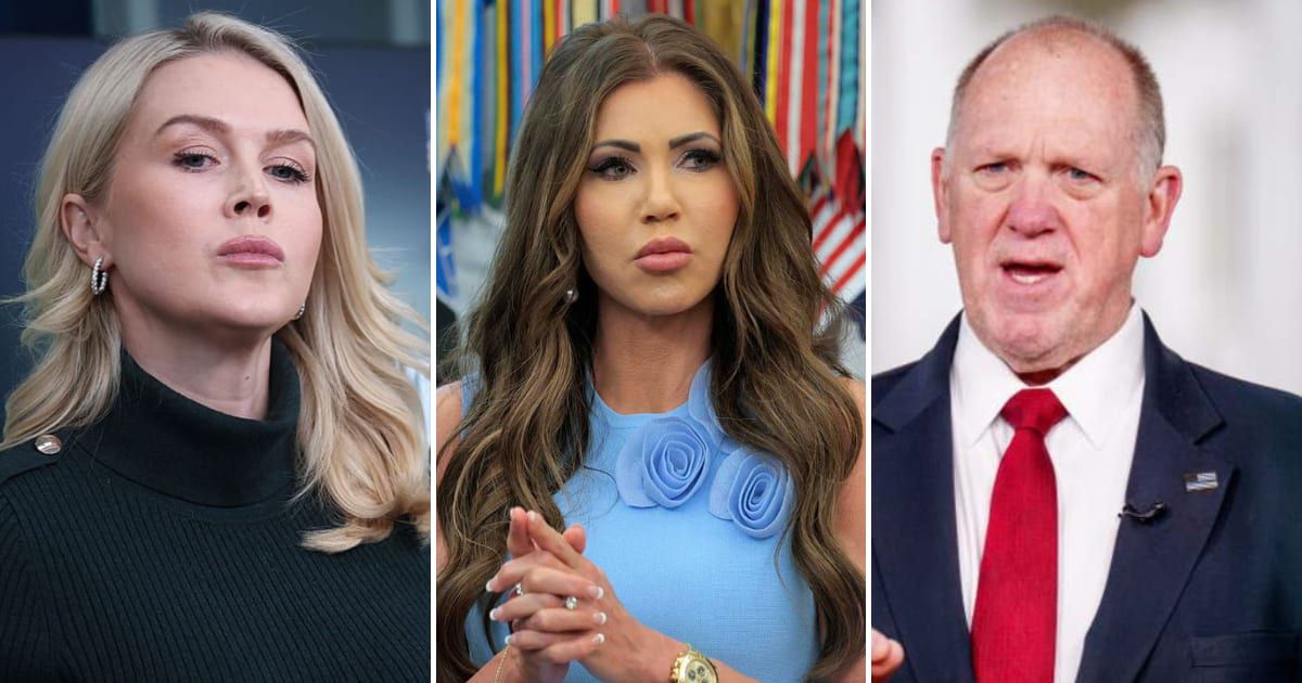 A reporter asked Karoline Leavitt whether Kristi Noem had made any mistake that prompted Tom Homan’s upcoming visit to Minnesota (Getty Images)