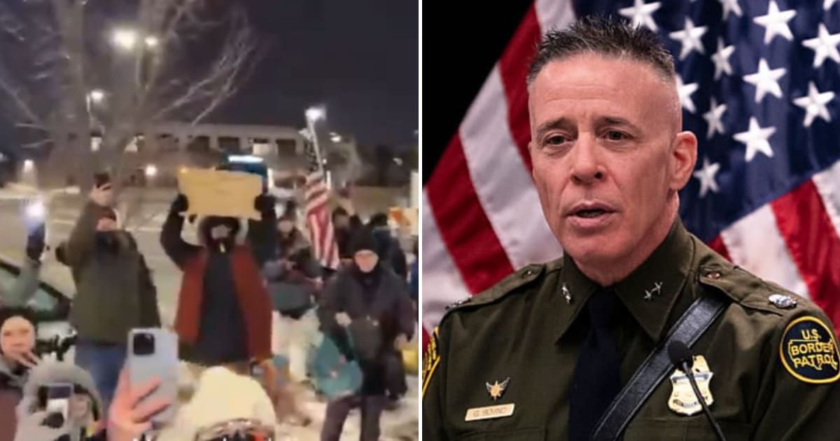 Demonstrators believed Border Patrol Commander Greg Bovino was staying at the SpringHill Suites hotel (@bgonthescene/x, Getty Images)