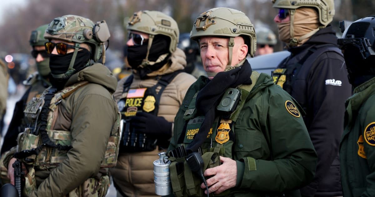 The shakeup followed Gregory Bovino posting 40-plus messages defending federal officers after the fatal Minneapolis shooting of ICU nurse Alex Pretti (Ellen Schmidt/MinnPost via AP)