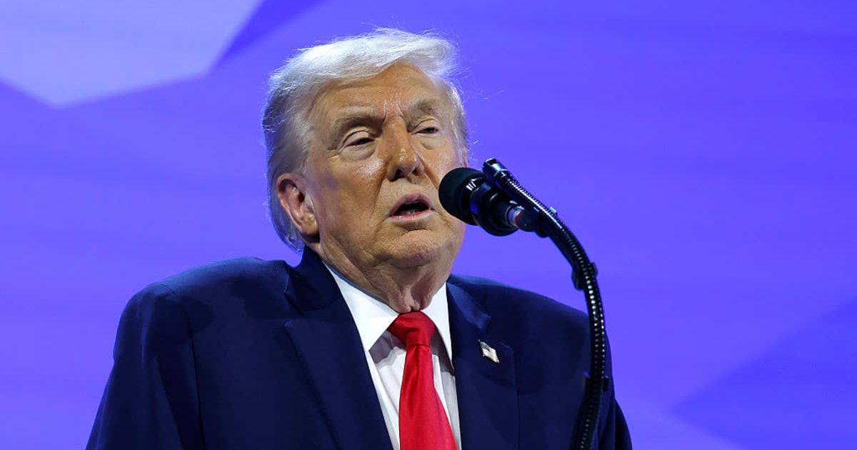 President Donald Trump gives a speech at the World Economic Forum (WEF) on January 21, 2026, in Davos, Switzerland (Chip Somodevilla/Getty Images)