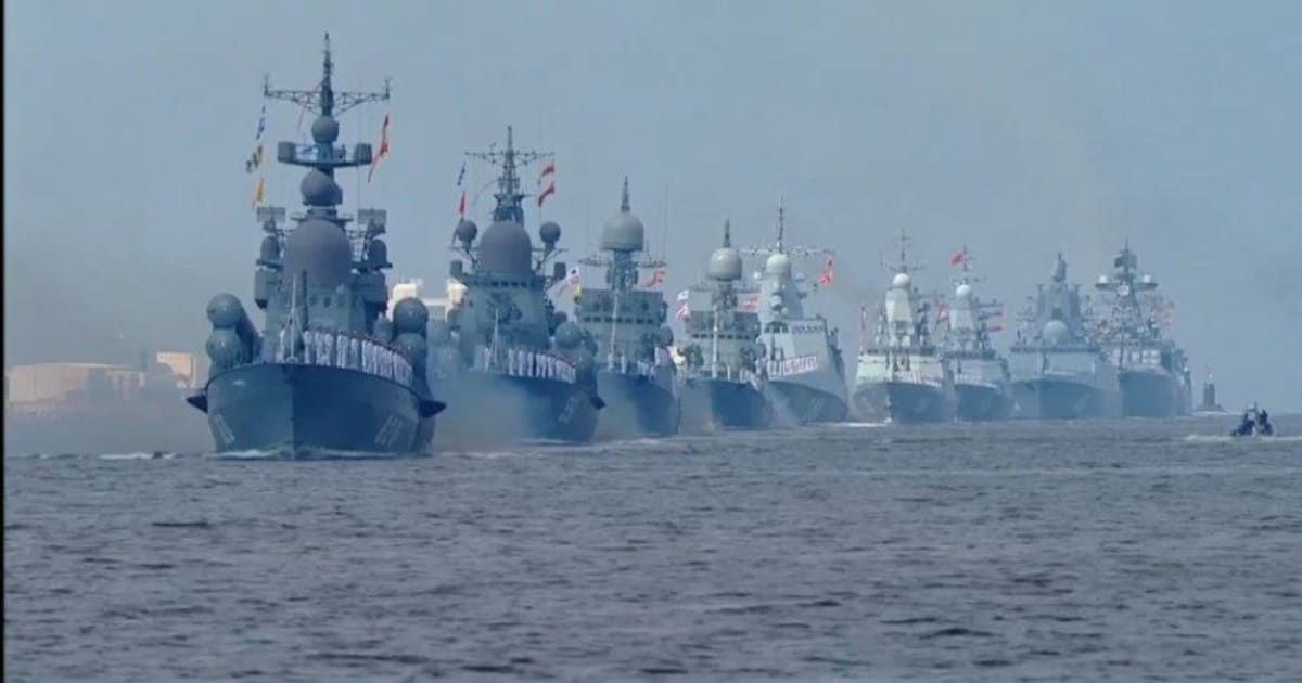 A video showing a European warship convoy to defend Greenland from US attack has gone viral online (Screenshot: Euro News/YouTube)