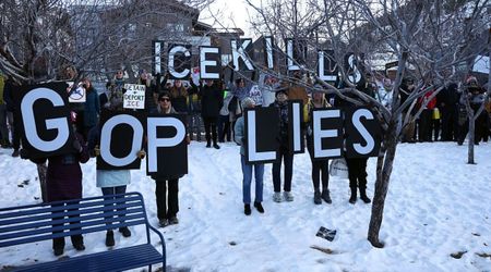 Protestors march down at Sundance against ICE operations: ‘Shoot films, not people’