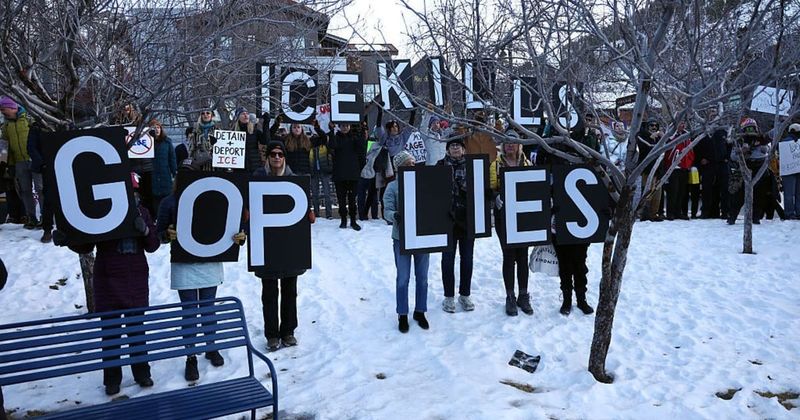 Protestors march down at Sundance against ICE operations: ‘Shoot films, not people’