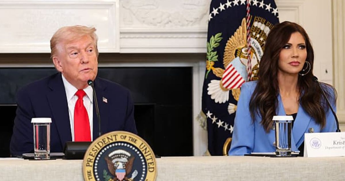Trump ruled out Homeland Security Secretary Kristi Noem’s resignation amid unrest in Minnesota, affirming his continued support for her leadership despite mounting criticism (Getty Images)