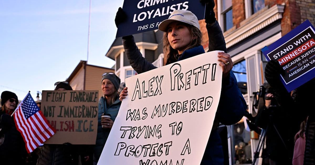 Demonstrators protest the United States Immigration and Customs Enforcement (ICE) during the 2026 Sundance Film Festival on January 26, 2026, in Park City, Utah (David Becker/Getty Images)