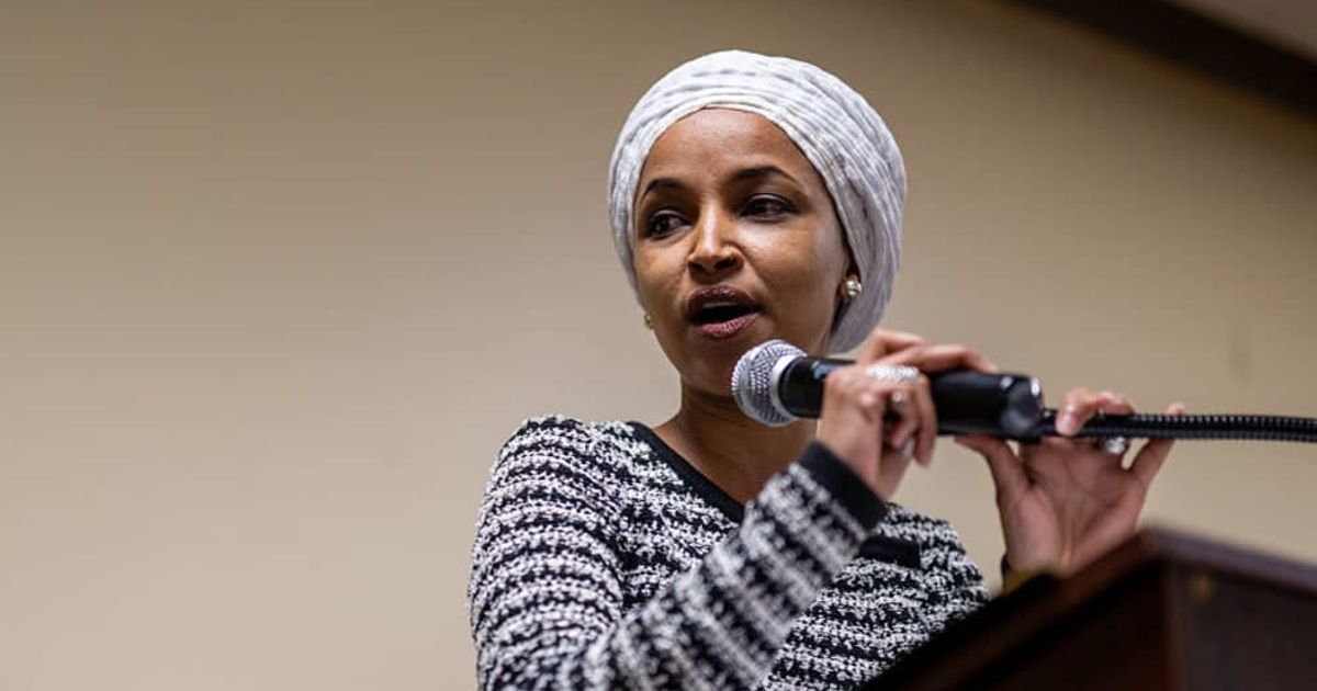 Ilhan Omar (D-MN) speaks during a town hall meeting at the Urban League Twin Cities facility on January 27, 2026 in Minneapolis, Minnesota (Getty Images)
