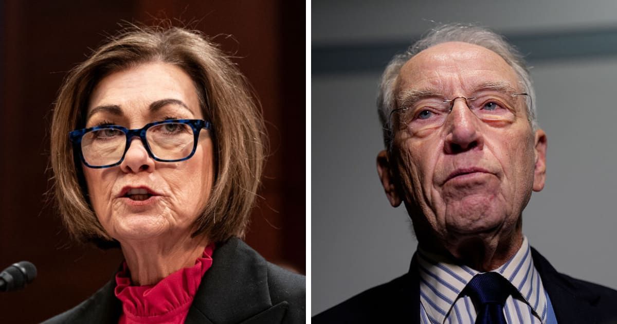 Kim Reynolds and Chuck Grassley hailed Donald Trump’s E15 plan as a major win for Iowa farmers (Getty Images)