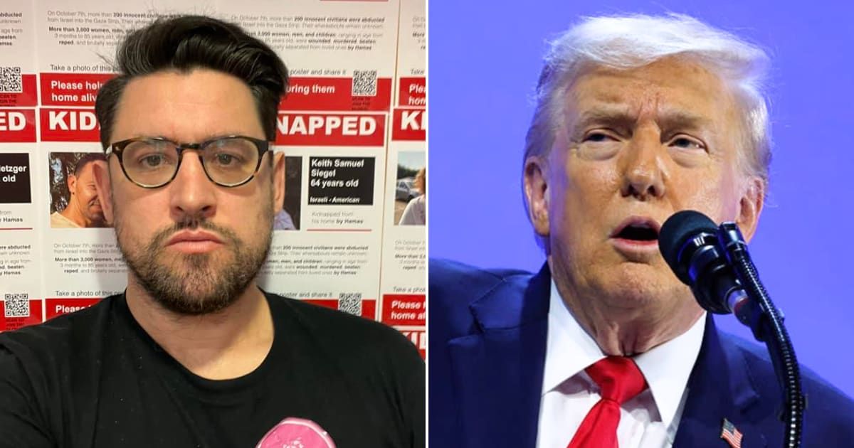 Democratic Ohio attorney general candidate Elliot Forhan posted a video to X that went viral in which he said he would 'kill Donald Trump' (Facebook/ForhanForOhio, Getty Images)
