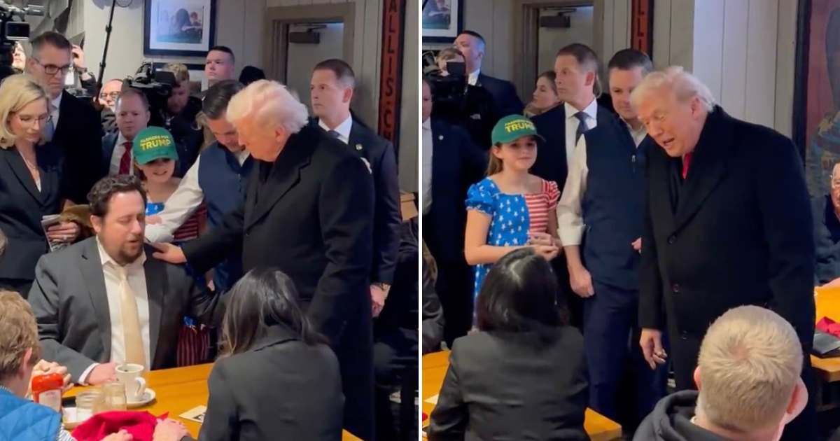 onald Trump used an Iowa visit to engage voters ahead of a Des Moines speech, marking an early push to rally Republican support for the 2026 midterm elections (@MargoMartin47/X)