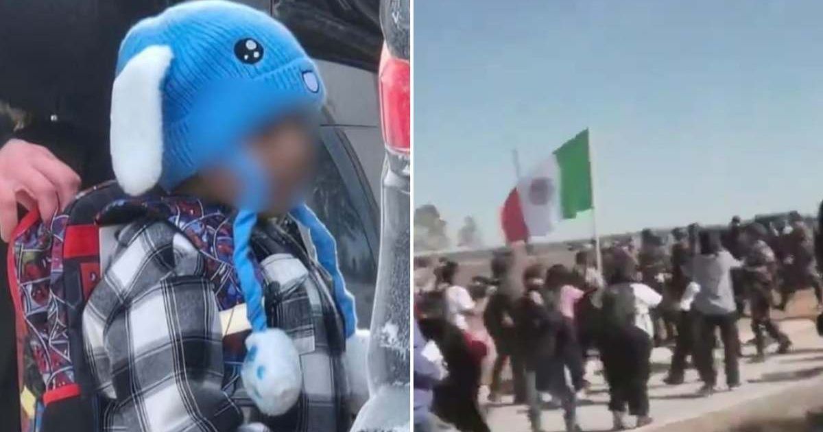 A protester thanked supporters, described parental anguish, and blamed President Donald Trump and Texas Governor Greg Abbott for enabling the policies (@Columbia Heights Public Schools/X, @Osinteurope/X)