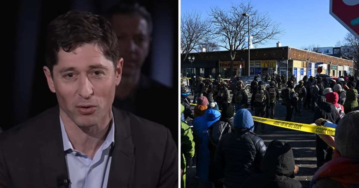 Jacob Frey said he was proud of residents’ peaceful protests and mutual support amid ICE activity, speaking during a CNN town hall (Screengrab/CNN Town Hall, Getty Images)