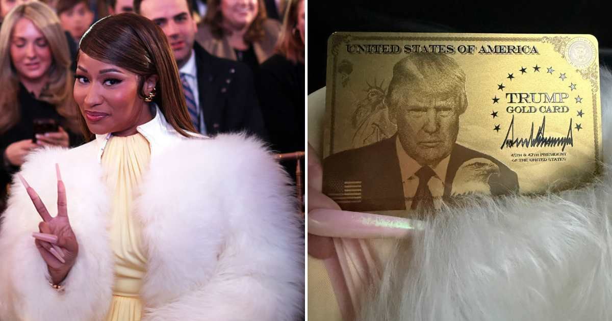 Several social media posts claimed Trump's gold card grants Nicki Minaj US residency (Getty Images, @NICKIMINAJ/X)