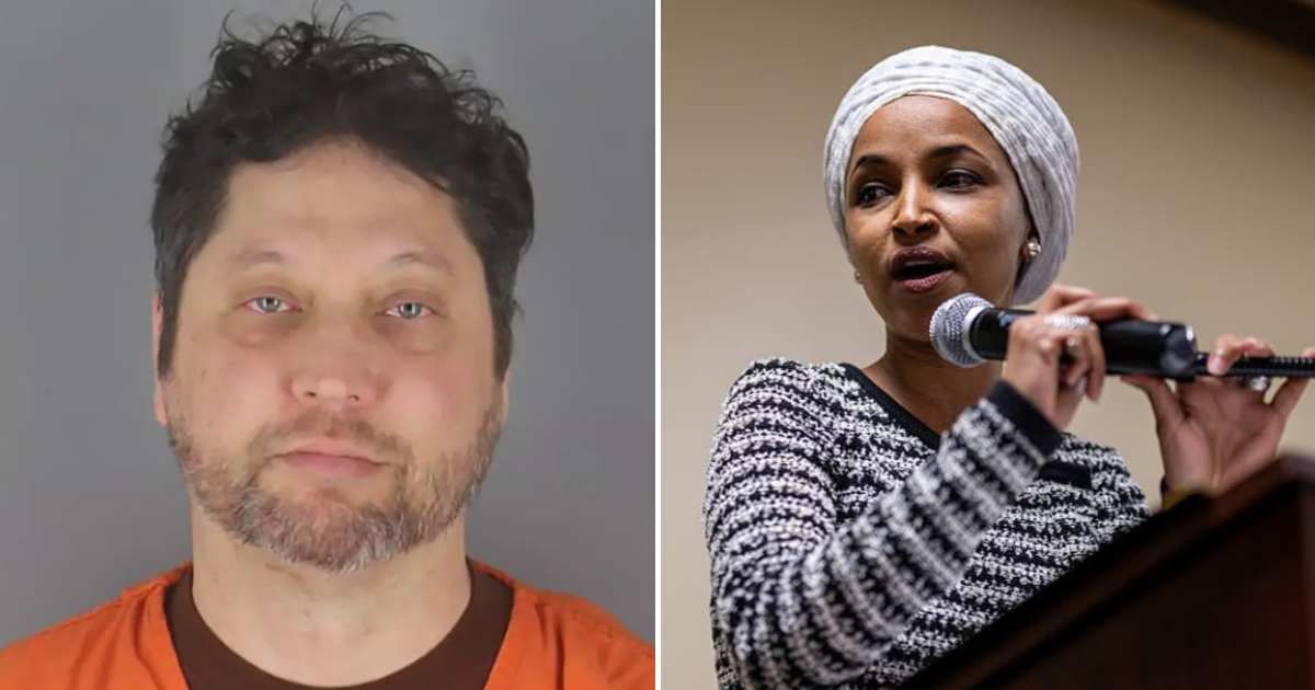 Anthony Kazmierczak, 55, attacked Ilhan Omar by spraying a pungent liquid from a syringe as she stood at the podium (Hennepin County Sheriff's Office, Getty Images)