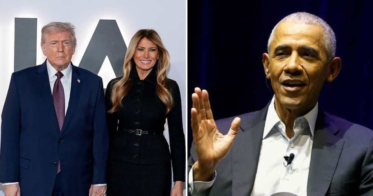 Donald Trump took a swipe at Barack Obama during the premiere of Melania Trump's new documentary at the Trump Kennedy Center on Thursday, January 29 (Getty Images)