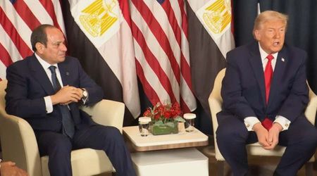 Fact Check: Is the clip of the Egyptian president walking out during Trump meeting real?