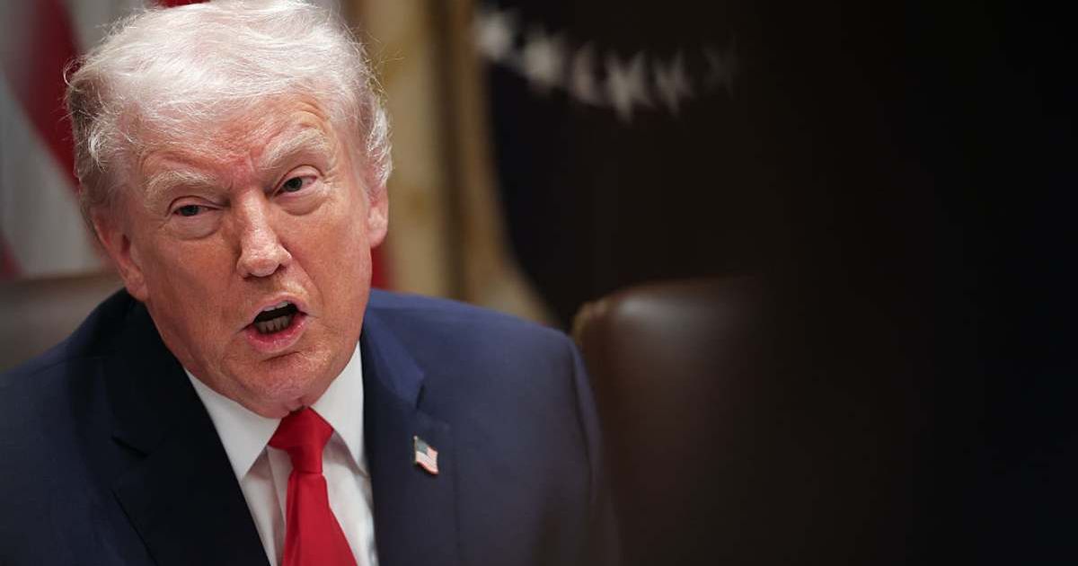 President Donald Trump speaks during a meeting of the Cabinet in the Cabinet Room of the White House on January 29 in Washington, DC (Getty Images)