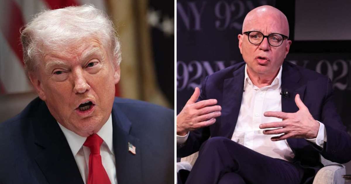 Donald Trump said he may sue Michael Wolff, alleging emails show Wolff conspired with Jeffrey Epstein (Getty Images)