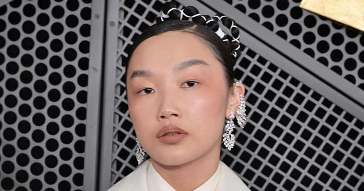 Audrey Nuna walked the red carpet at the 68th Grammy Awards in Los Angeles on February 1, 2026 (Lester Cohen/Getty Images for The Recording Academy)
