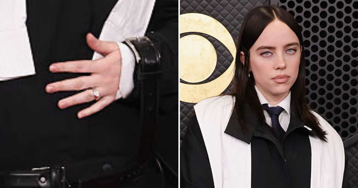 Billie Eilish sparked engagement rumors at the 2026 Grammy Awards after flashing a ring, months after confirming her relationship with actor Nat Wolff (Getty Images)