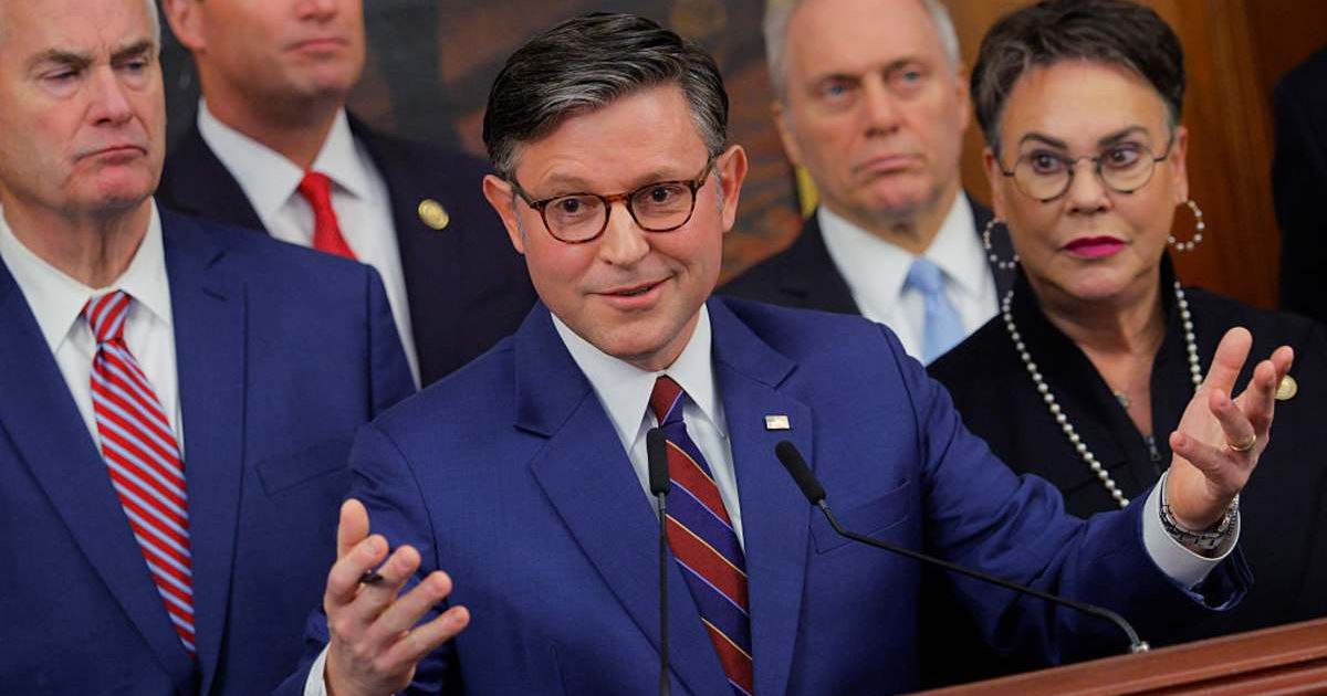 House Speaker Mike Johnson said on Sunday, February 1, that the GOP’s overall fundraising picture has left him optimistic heading into the midterms (Getty Images)