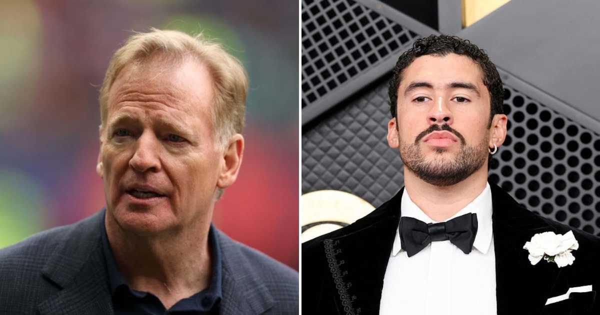 Roger Goodell said Bad Bunny’s presence at Grammys showed why the NFL chose him, calling the artist one of the greatest in the world (Getty Images)