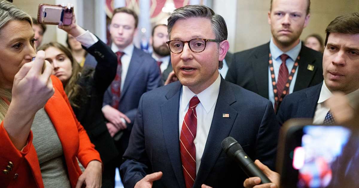 House Speaker Mike Johnson is backing President Donald Trump’s pitch for 'nationalizing' elections (Getty Images)