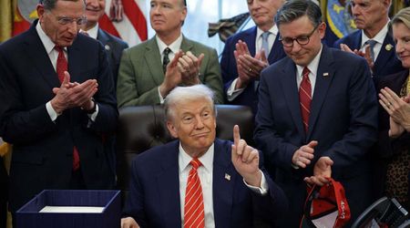 Mike Johnson hails ‘America Is Back!’ message as Trump unveils new hat