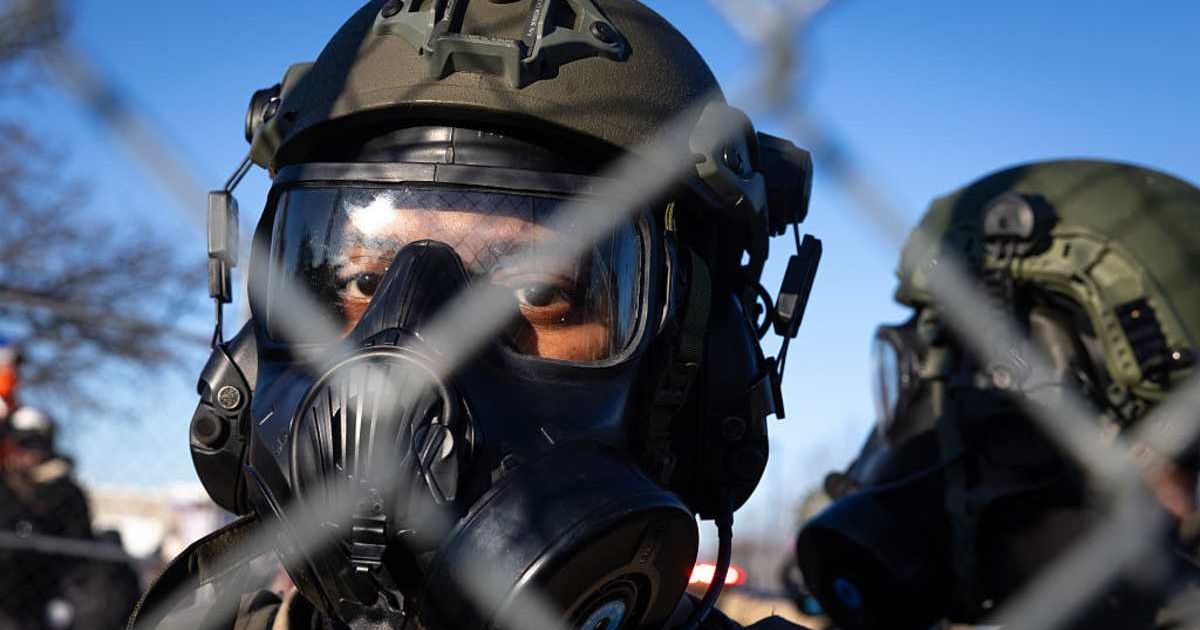 Police confront demonstrators participating in a protest at the Whipple federal building organized by religious leaders calling for an end to ICE operations in Minnesota on January 30, 2026 in Minneapolis, Minnesota (Getty Images)