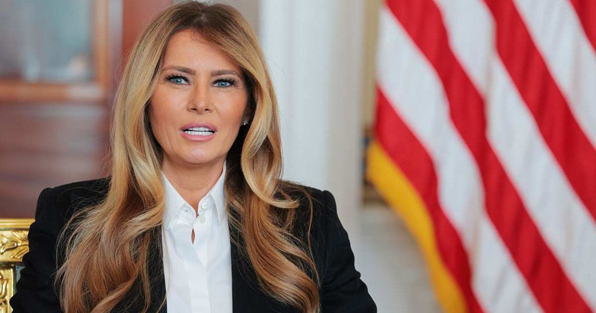 First Lady Melania Trump attended a White House event, alongside freed American-Israeli hostages Keith and Aviva Siegel (Getty Images)