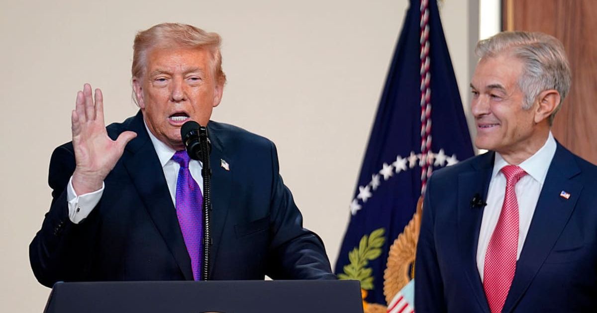President Donald Trump announced the launch of TrumpRx.gov, a government portal aimed at lowering prescription drug prices (Nathan Howard/Getty Images)