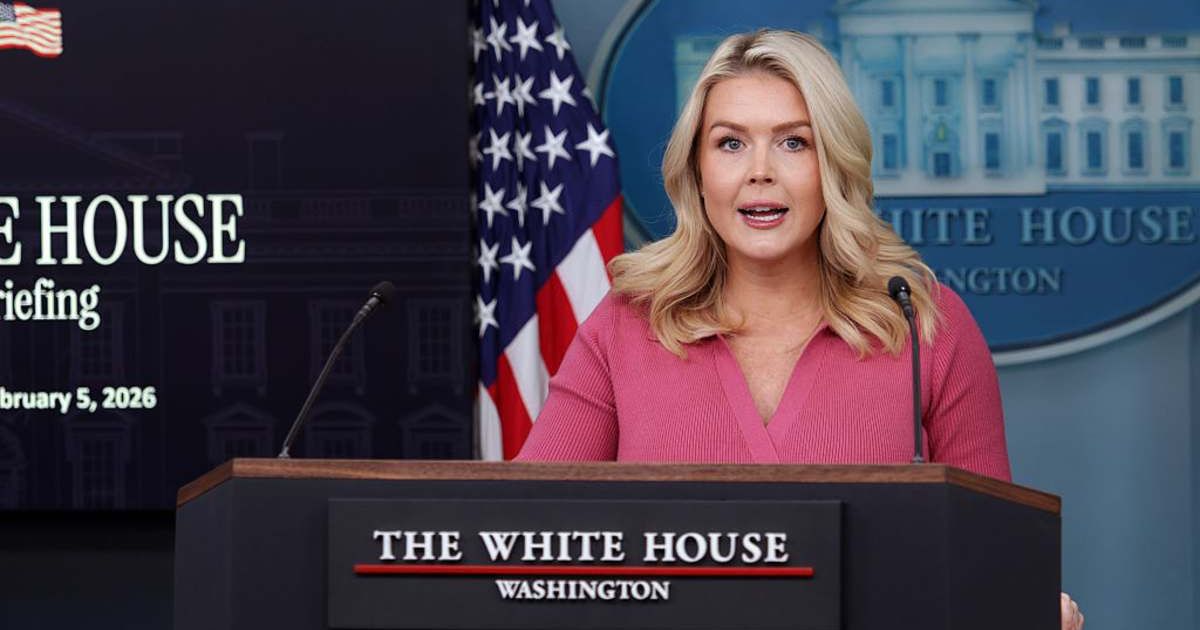 White House Press Secretary Karoline Leavitt spoke during a news briefing at the White House in Washington, DC (Getty Images)