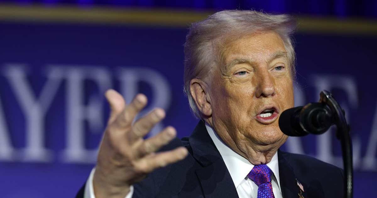 President Donald Trump said that a large national prayer event is planned for the National Mall this May as the country celebrates its 250th anniversary (Getty Images)