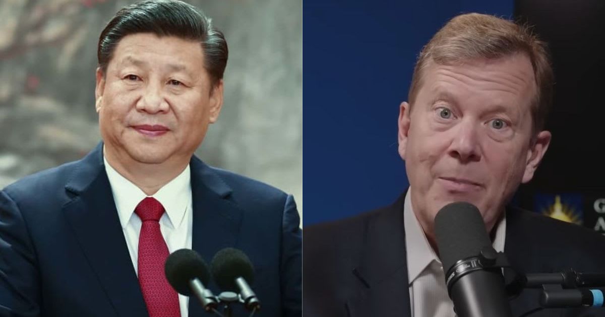 China and CCP, led by President Xi Jinping, is reportedly encouraging Chinese citizens to give birth to children in the US, author Peter Schweizer said. (Getty Images, Liz Wheeler and Blaze TV/YouTube)